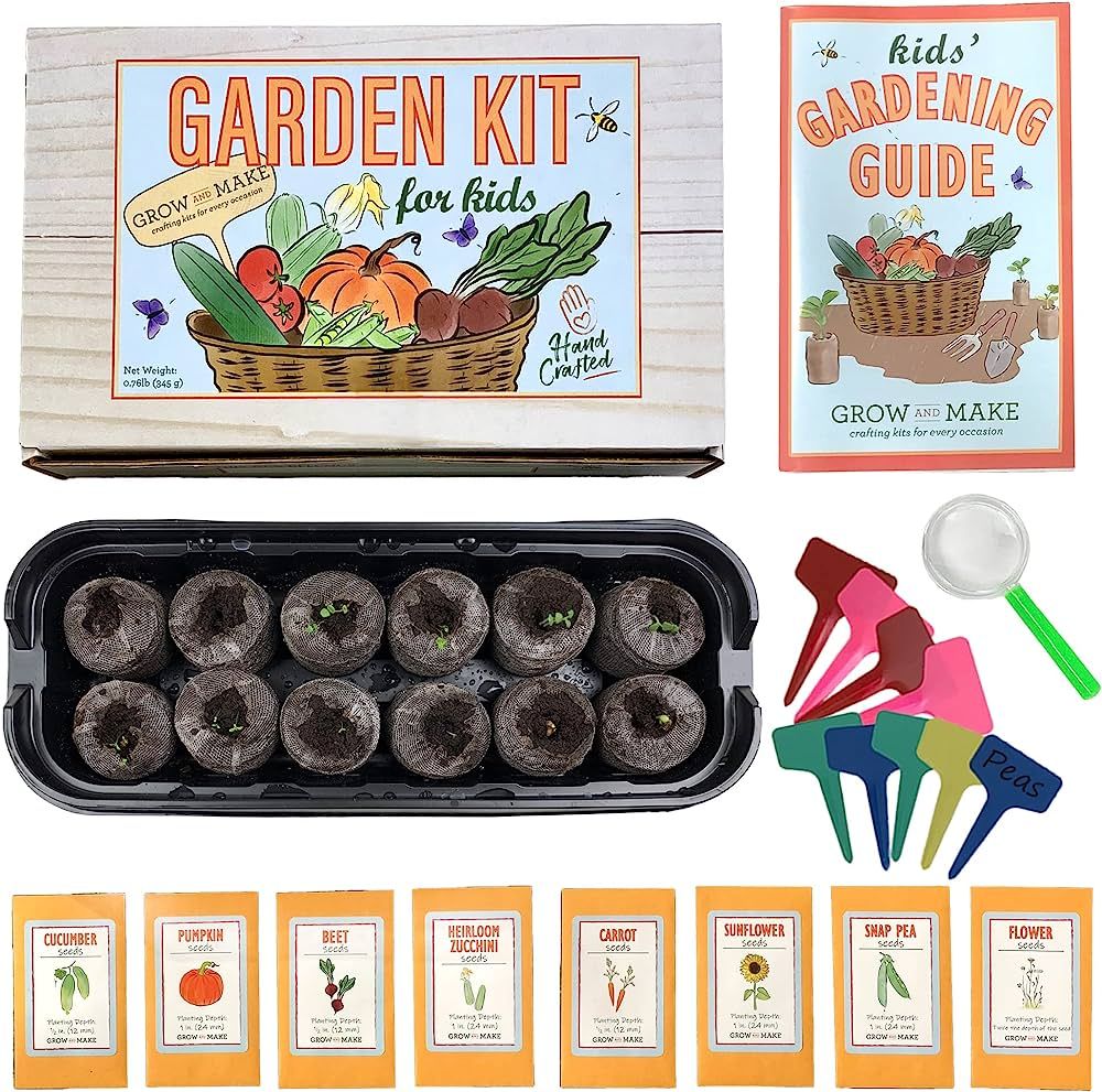 DIY Gardening Kit For Kids Girls & Boys of All Ages | Fun Craft Activity Kids Plant Growing Kit| ... | Amazon (US)