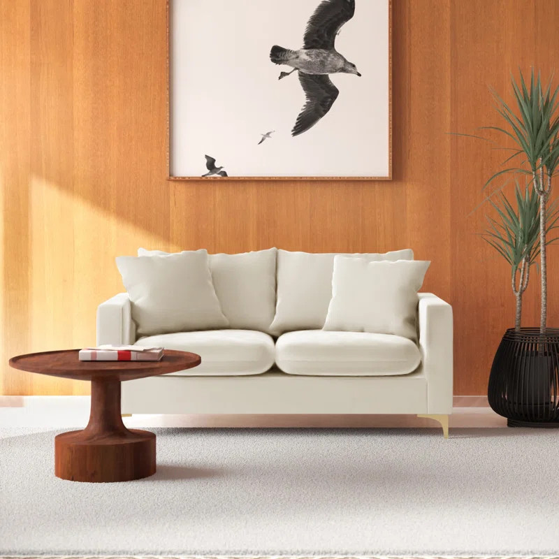 Shumpert 58'' Velvet Square Arm Loveseat | Wayfair North America