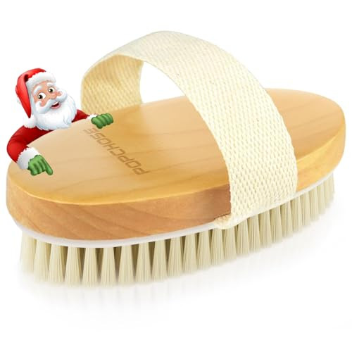 POPCHOSE Dry Brushing Body Brush, Natural Bristle Dry Skin Exfoliating Brush Body Scrub for Flawl... | Amazon (US)