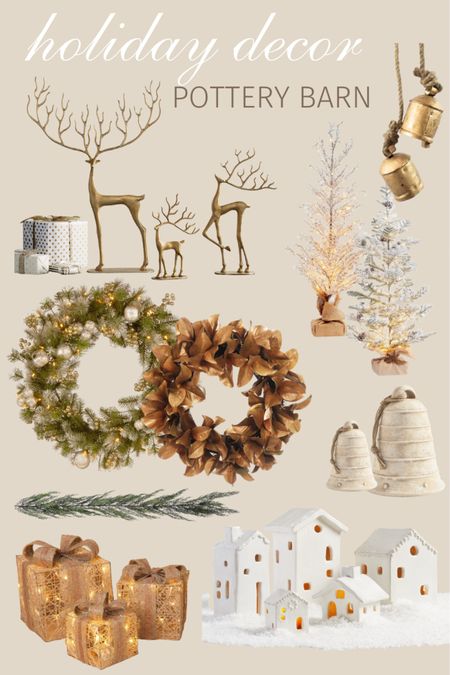 Holiday decor from Pottery Barn 
#ad #ads #wreath #holidaydecor #christmastree #tree #garland #ceramichouse #decor 

#LTKSeasonal #LTKhome #LTKHoliday