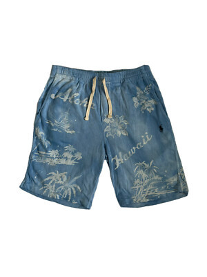 Polo Ralph Lauren Spa Terry Blue Hawaiian Print Short SIZE SMALL (MSRP $98.50)  | eBay | eBay US