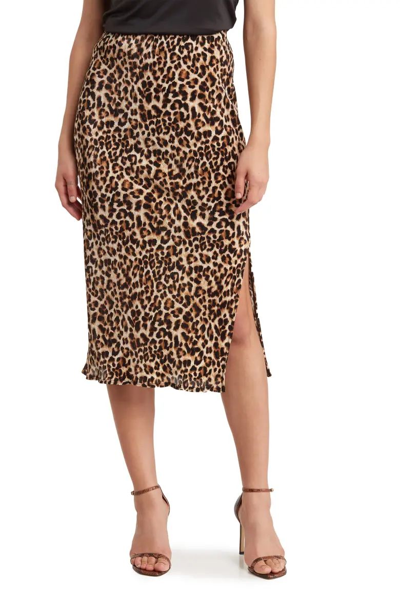 Leopard Print Midi Skirt | Nordstrom Rack