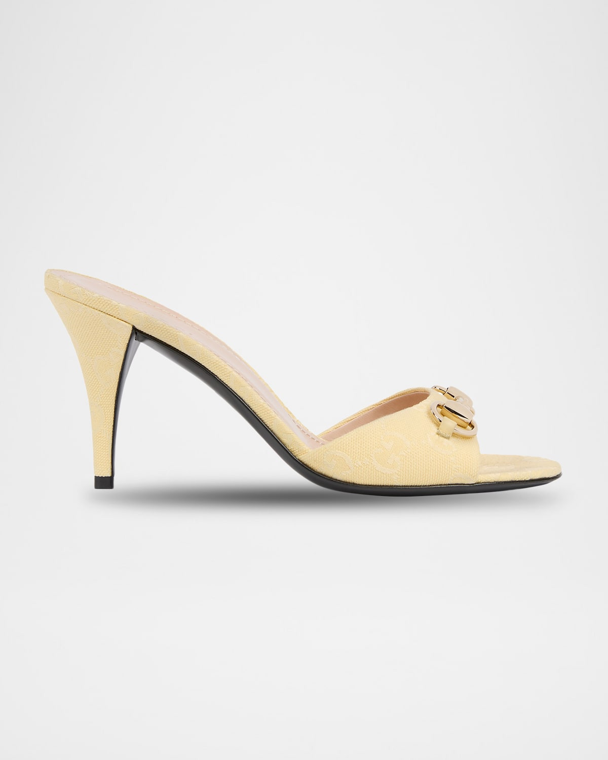 85mm Erin GG Monogram Canvas Mules | Neiman Marcus