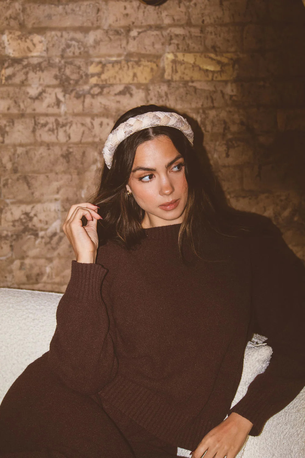 Beige Braided Headband | Shop Andi