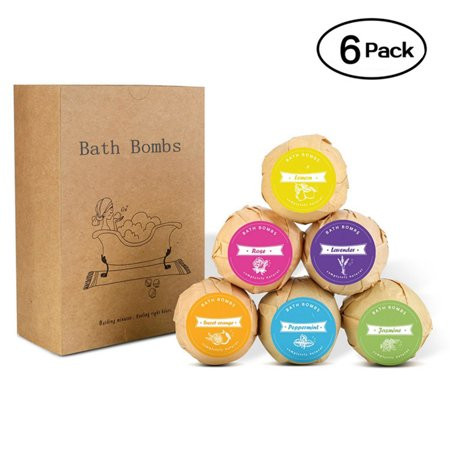 Bath Bomb Gift Set,Sea Salt &Cellulose Handmade Bomb Natural Bubble Fizzies | Walmart (US)