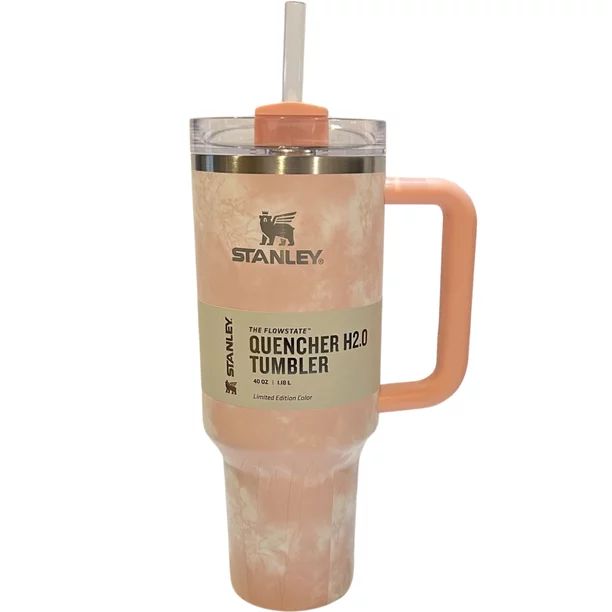 Stanley 40oz Stainless Steel Tumbler H2.0 Flowstate Quencher - Limited Edition Color PEACH TIE-DY... | Walmart (US)