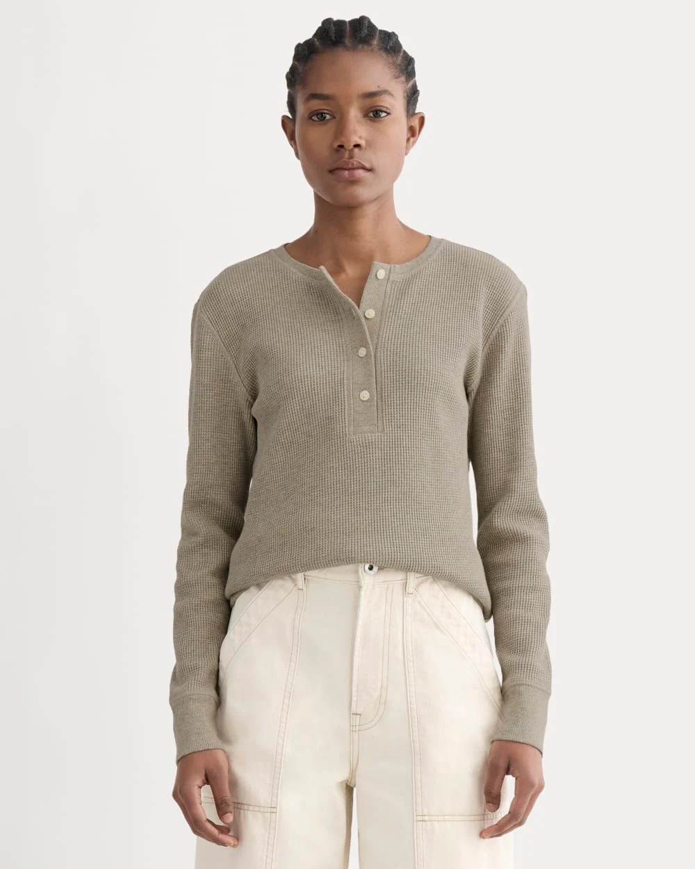 The Waffle Henley | Oatmeal Heather | Everlane