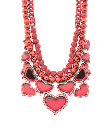 Pave Heart Multi-links Necklace | TJ Maxx