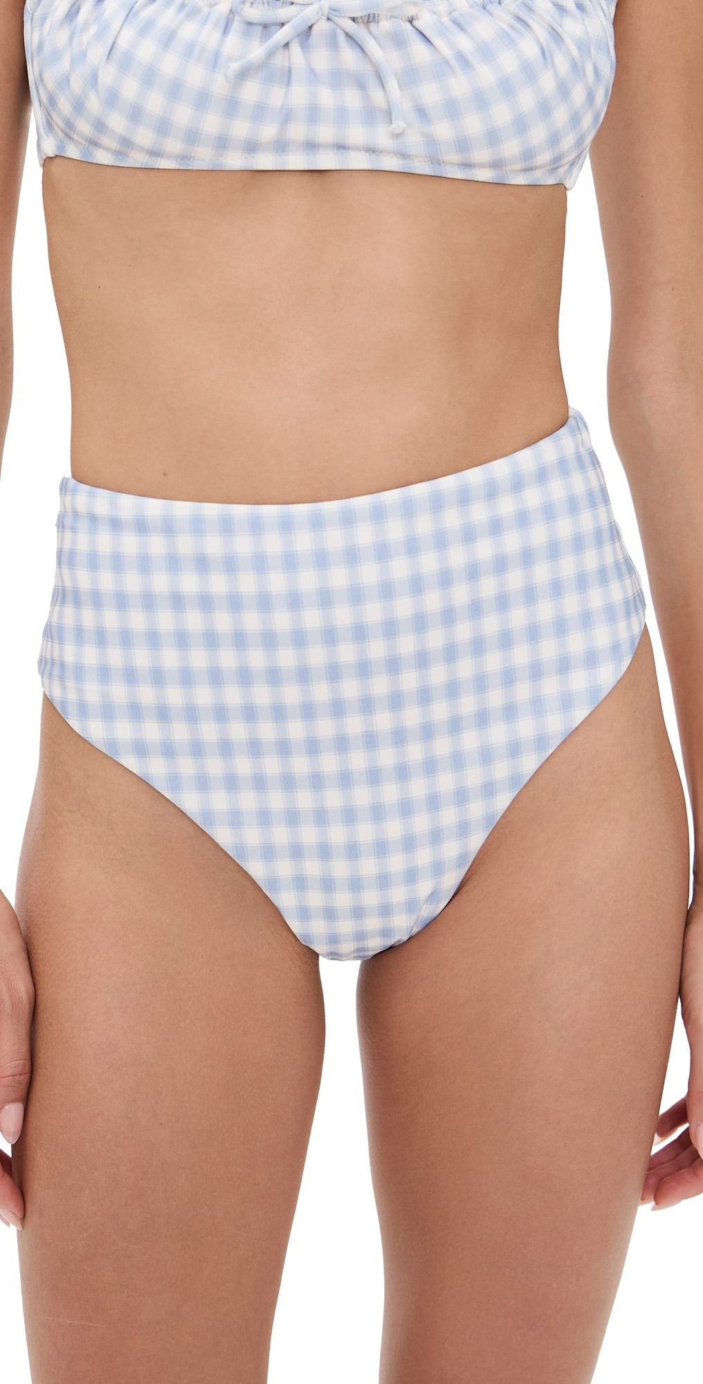 Reformation Ana Bikini Bottoms Crystal Check XS | Shopbop