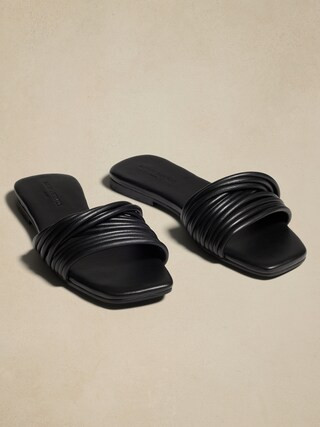 Twisted Strappy Leather Sandal | Banana Republic Factory