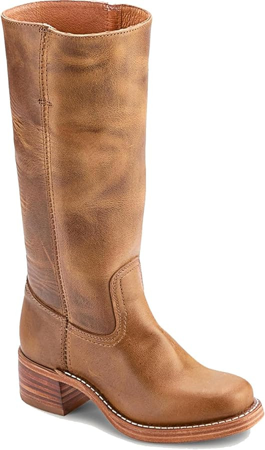 Womens Knee High Boots Square Toe Block Heel Boots Wide Calf Long Tall Boots Ladies Riding Boots | Amazon (US)