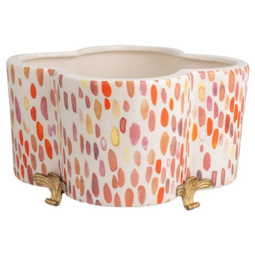 Jamboree Berry Quatrefoil Planter, Multicolor | One Kings Lane