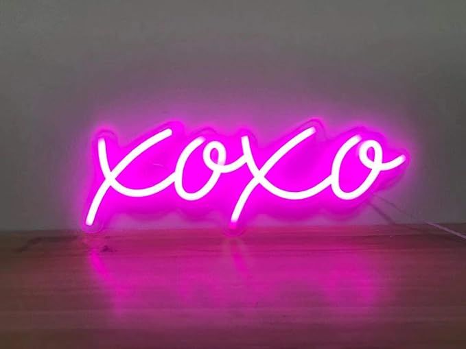 Ulalaza Neon Light Sign LED XOXO Night Lights USB Operated Decorative Marquee Sign Bar Pub Store ... | Amazon (US)