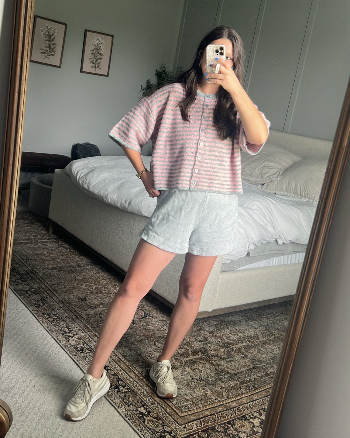 Comfy but cute outfits / mom friendly outfits! 

Striped Sweater Cardigan: M, tts with a loose fit that I love (from Shop Ruthie Grace, I can’t link here but check my Shop My)
Grey shorts: S, but can do M (tts or size down if between sizes) 
Blue white striped crewneck: M tts
Blue active shorts: M tts
Green striped set: M, tts but can size up if between sizes 
Purple set: S, size down, very oversized (from a local boutique but linked some similar)
 Blue set: Xl bc I got it when I was pregnant, but wish it was a large 
White flowy top: M, tts
Green gingham shorts: linked similar, I’m not sure sizing 
Pink striped boxy tee: M, tts(from Shop Ruthie Grace, I can’t link here but check my Shop My)

Comfy mom outfits / mom outfits / casual comfy outfits / mom friendly outfits / mom approved outfits / sahm outfit / weekend outfit / every mom style / mom style / comfy style / comfy but cute / loungewear / cute lounge wear / matching set / Amazon matching set / post Partum friendly / nursing friendly / Sumer outfits / summer comfy outfits / comfy summer outfits / summer mom outfits / play date outfits / oversized matching set / aerie sale / striped matching set

#LTKmomlife #LTKootd