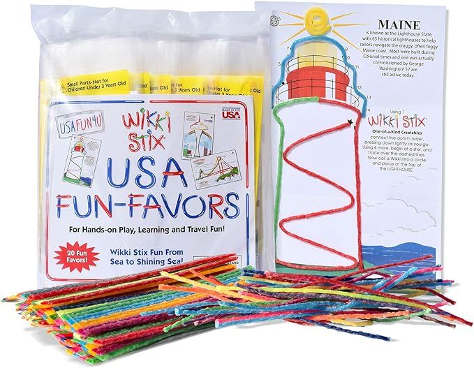 WikkiStix USA Fun Paks, Travel Essential for Road Trips, Featuring USA Landmarks and Locations, M... | Amazon (US)