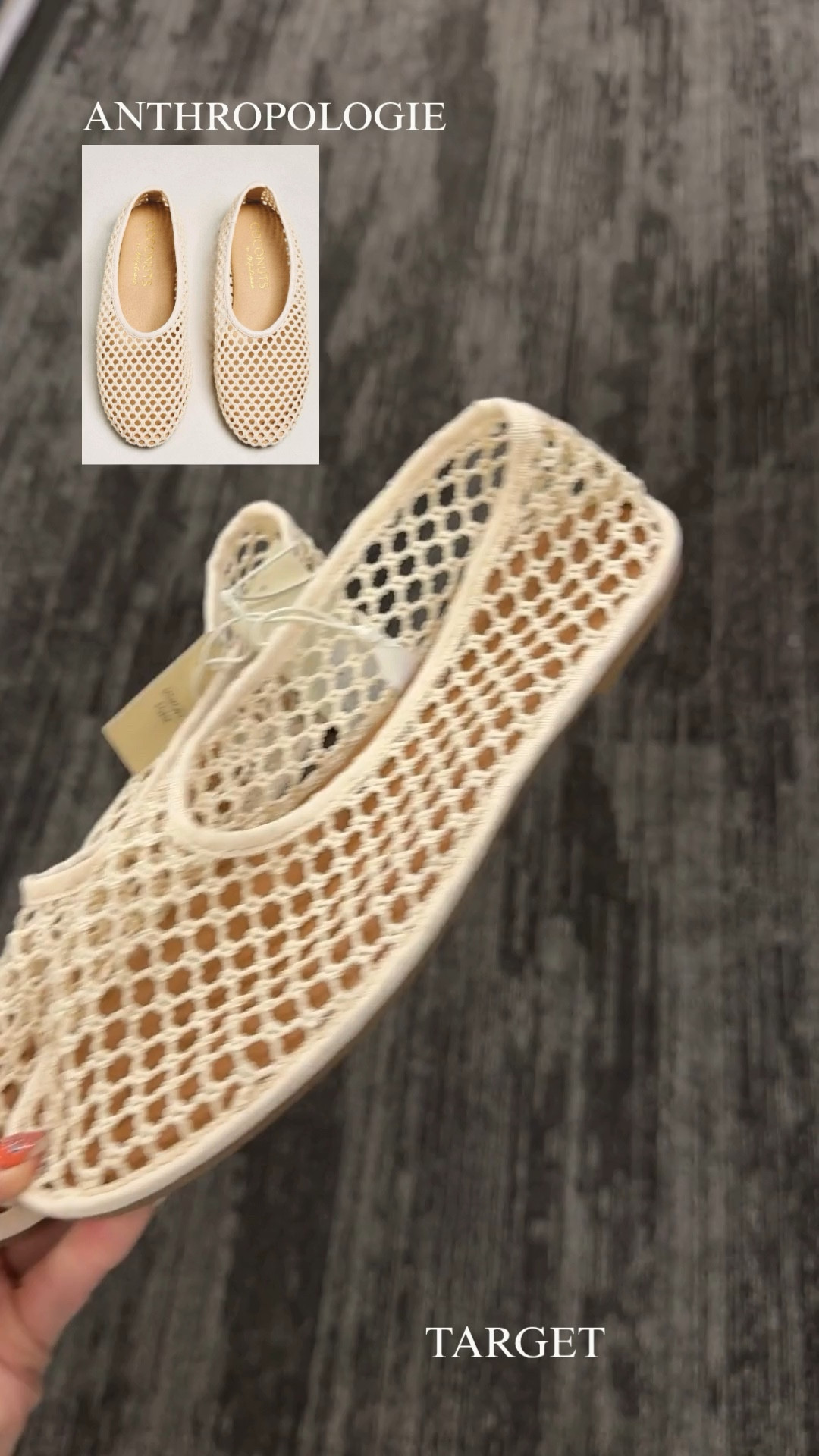 Another great summer shoe look alike at Target!  These mesh flats are so darn cute! 

#SummerShoes #MeshFlats #SpringShoes #TargetStyle #Targetdupes ￼

#LTKOver40 #LTKMothersDay #LTKSeasonal
