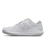 New Balance Women's 696 V4 Hard Court Tennis Shoe, White/Pigment, 5 Wide | Amazon (US)
