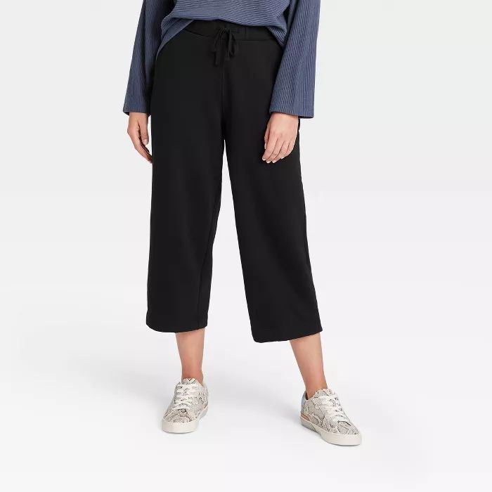 Women's High-Rise Cropped Wide Leg Sweatpants - A New Day™ | Target