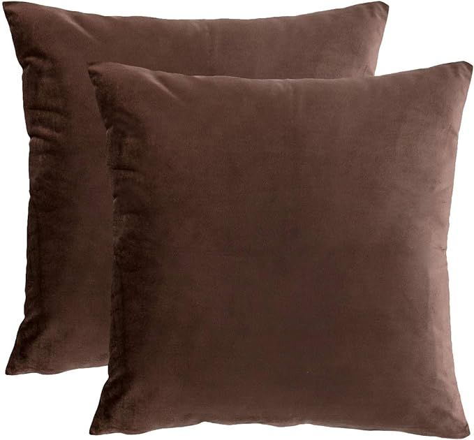 RainRoad Velvet Decorative Throw Pillow Covers Cushion Cover Pillow Case for Sofa Couch Bed Chair... | Amazon (US)
