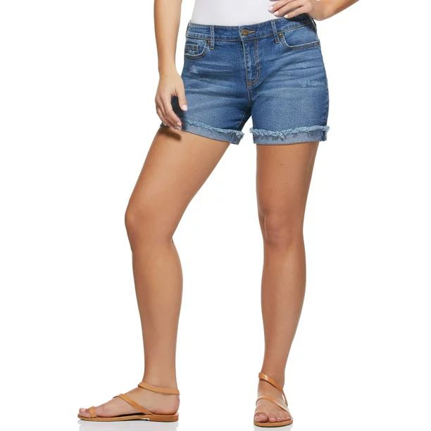 Sofia Jeans by Sofia Vergara Lila Midi Cuff Short | Walmart (US)