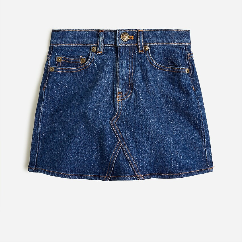 Girls' heart-pocket denim skirt | J. Crew US