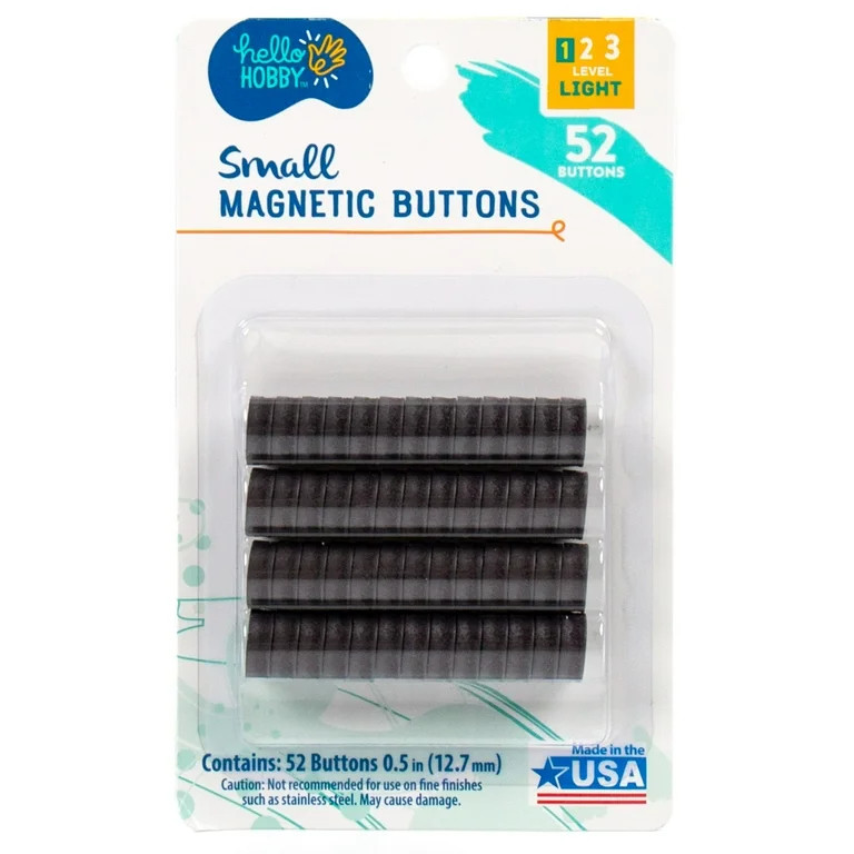 Hello Hobby Small Magnetic Buttons, 52-Pack, Boys and Girls, Child, Ages 5+ | Walmart (US)