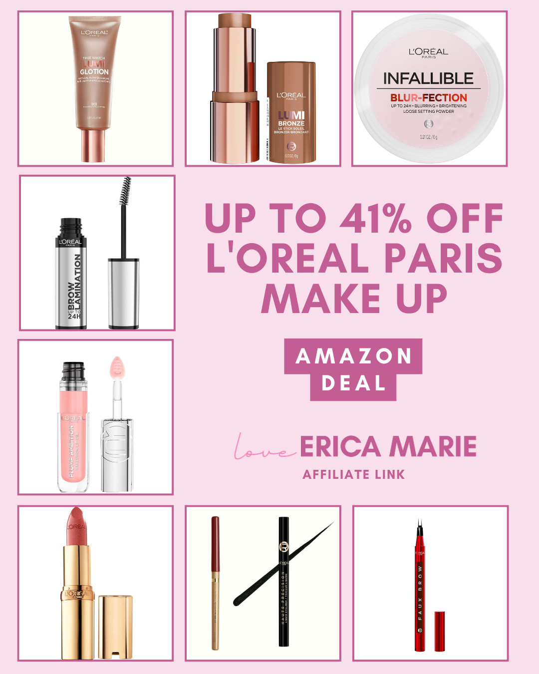 Shop L'Oréal Paris makeup on sale for up to 41% off. Save on everyday beauty favorites, including foundation, mascara, lipstick, concealer, and more. These affordable makeup essentials are perfect for refreshing your beauty routine. Hurry! Only a few hours left to grab these deals. 

 #LTKselfcare #LTKSaleAlert #LTKBeauty