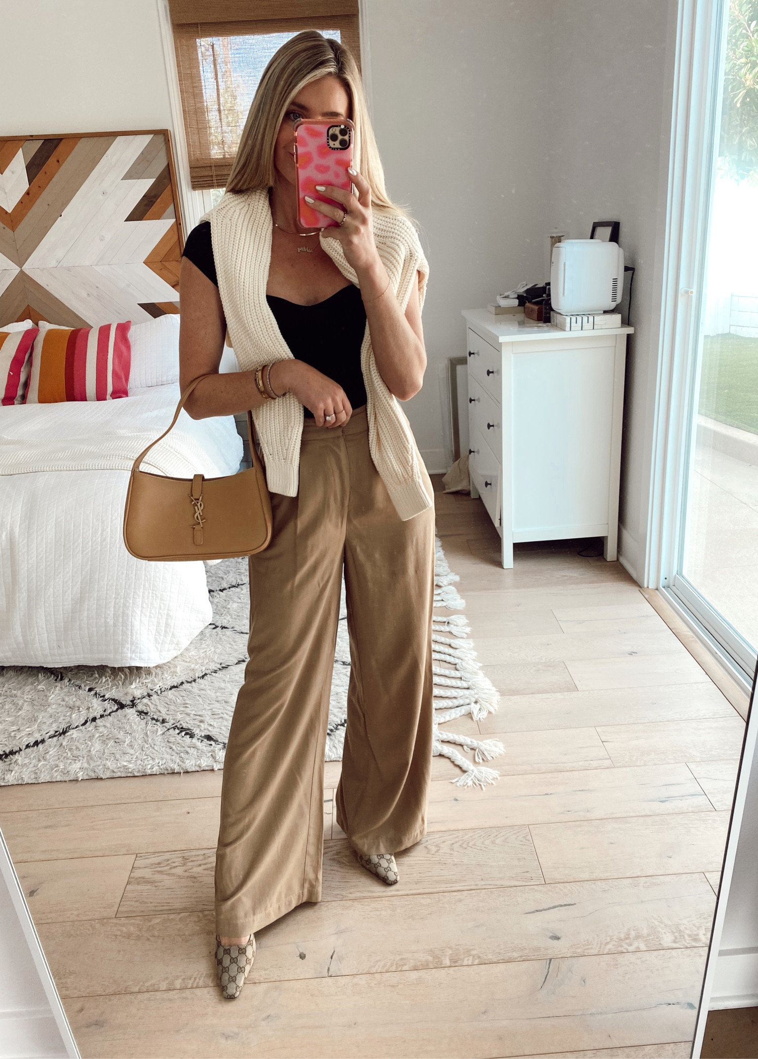 Side leg trousers styled with neutrals for winter  

#LTKstyletip #LTKshoecrush #LTKSeasonal