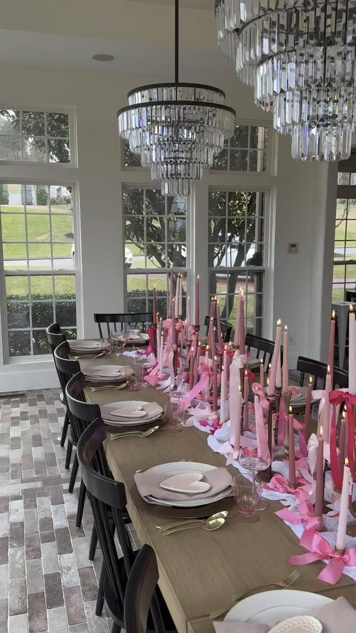 Galentines tablescape idea💘✨

galentines tablescape, tablescape ideas, galentines hosting, valentines hosting, pink heart, chargers, amazon candle sticks, candle stick holders, hosting ideas, Samantha Bauchmann 

#LTKSeasonal #LTKFindsUnder100 #LTKHome