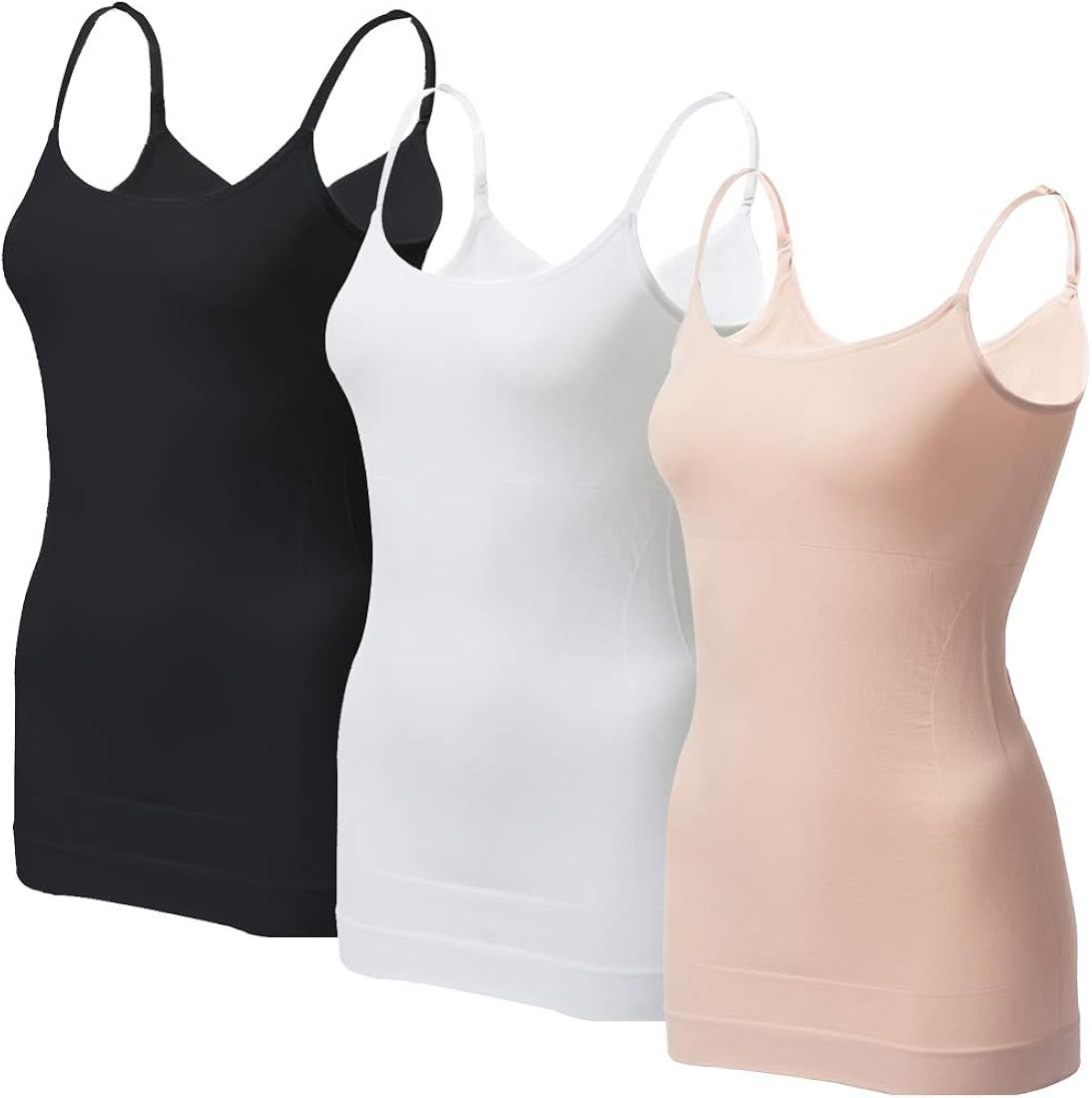 EUYZOU Women's Tummy Control Shapewear Tank Tops - Seamless Body Shaper Compression Top | Amazon (US)