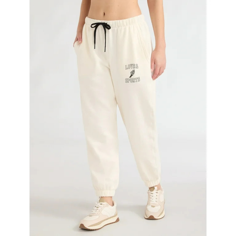 Love & Sports Women's Graphic Print Joggers, Sizes XS-XXXL | Walmart (US)