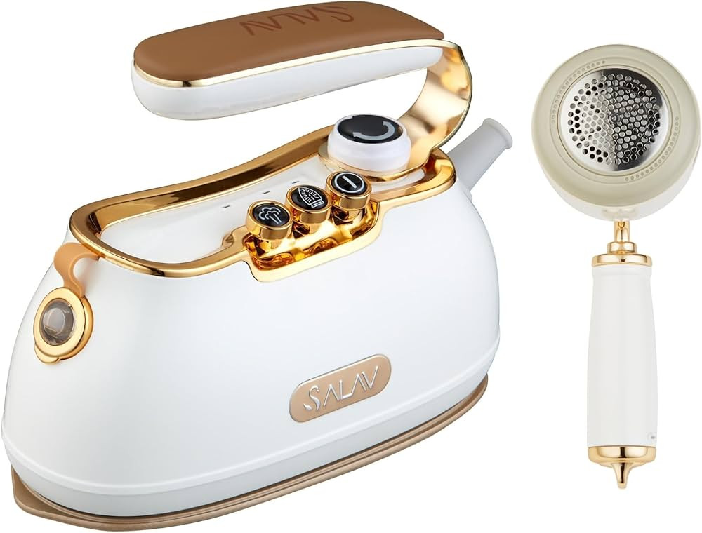 SALAV IS-900A Retro Handheld Garment Steamer + Iron, Ceramic Steam Plate, 1000 watts of Steam, Re... | Amazon (US)