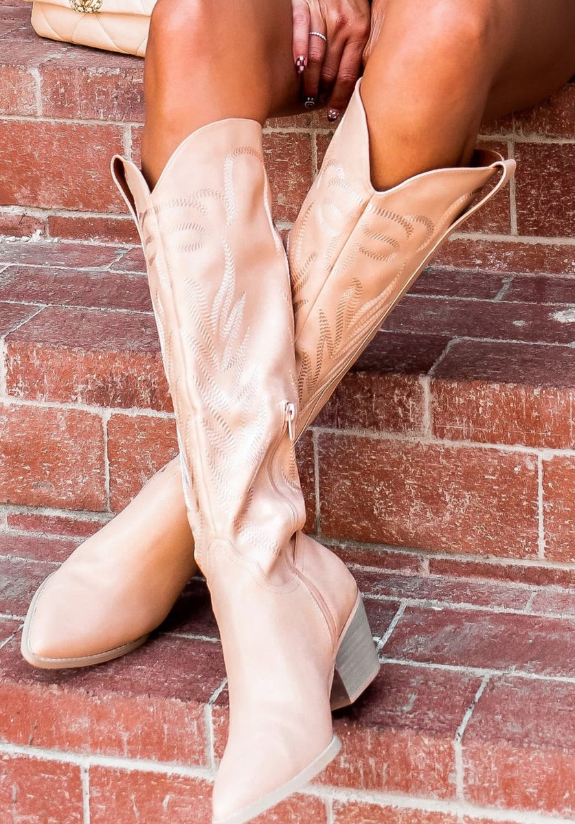 PRE-ORDER: Nashville Dreams Tall Nude Boots | Apricot Lane Boutique