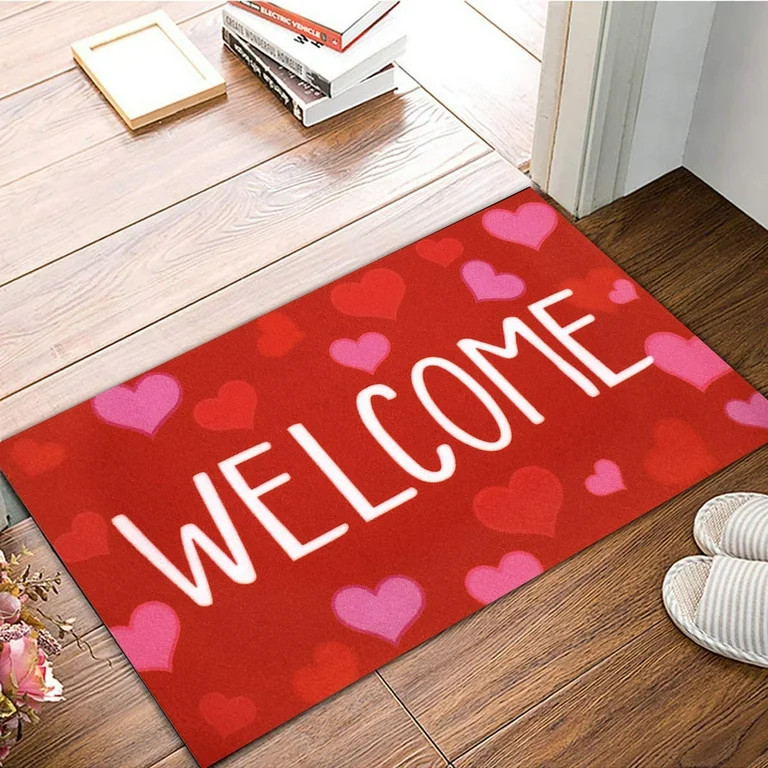 Valentine's Day Kitchen Rug Welcome Day Doormats Valentine's Room Carpet Decor Living Carpets Bat... | Walmart (US)
