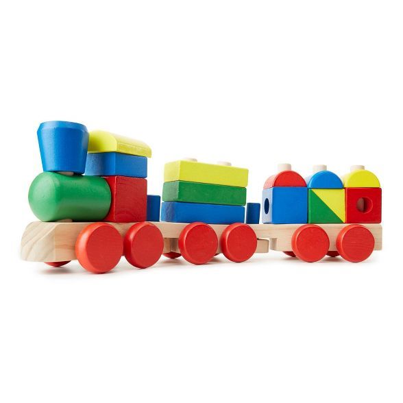 Melissa &#38; Doug Stacking Train - Classic Wooden Toddler Toy (18pc) | Target