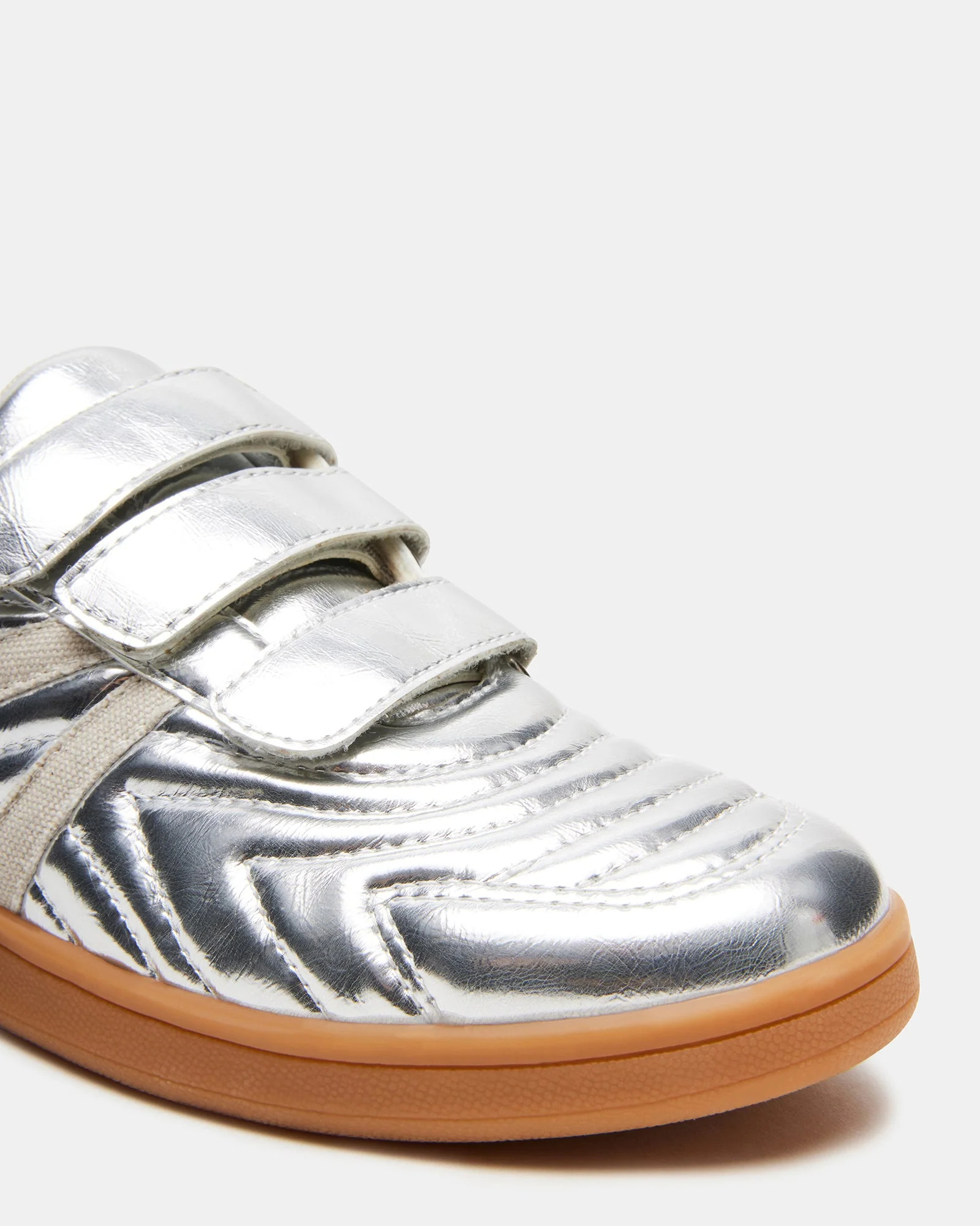 MAGIK Silver Slip-On Low-Top Velcro Mule Sneaker | Women's Sneakers | Steve Madden (US)