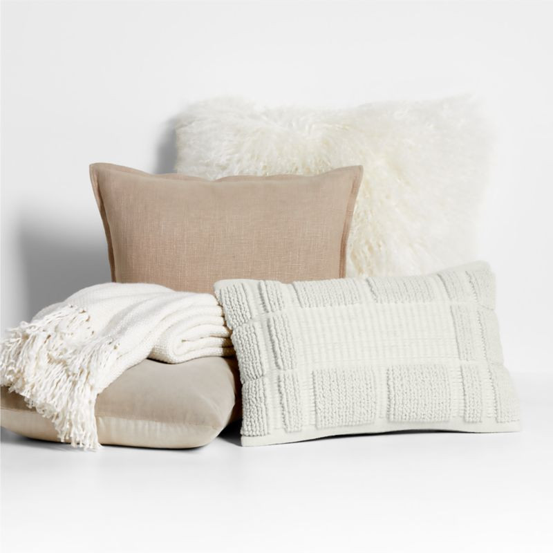 Neutral Lancaster Throw Pillow Arrangement | Crate & Barrel | Crate & Barrel