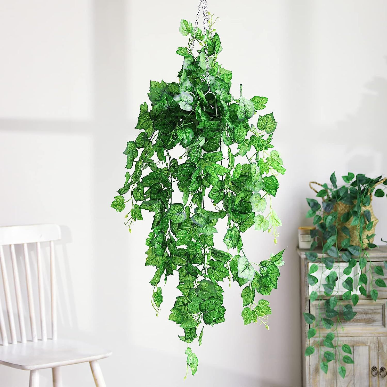 Hawesome 1Pcs Artificial Hanging Plants Vines 3.6Ft Fake Ivy Greeny Leaves Indoor Outdoor Garden ... | Amazon (US)