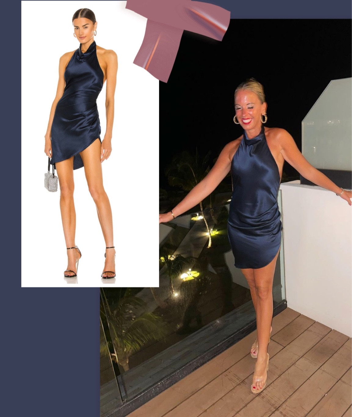 Satin navy dress, perfect for date night! 

#LTKSale #LTKwedding #LTKstyletip