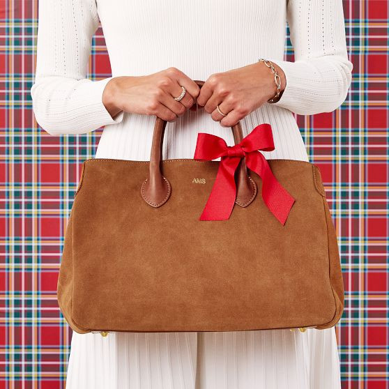 Elisabetta Suede Handbag | Mark and Graham