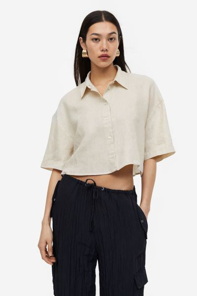 Oversized linen shirt | H&M (UK, MY, IN, SG, PH, TW, HK)