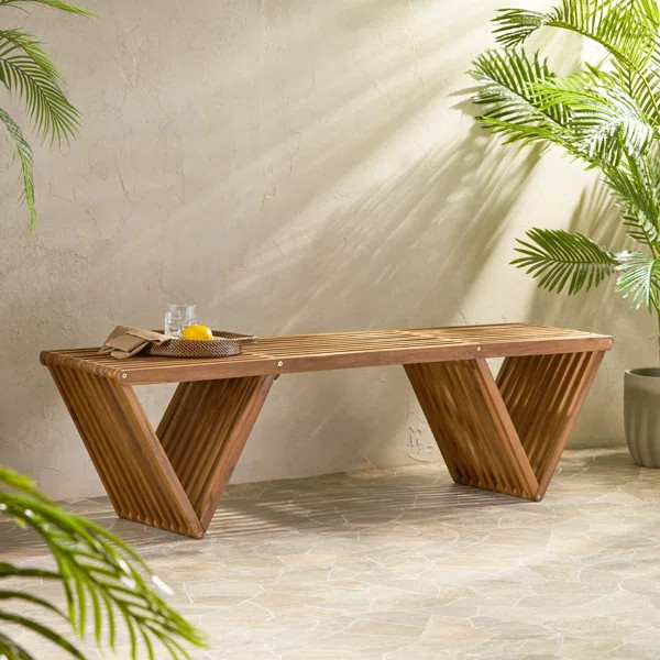 Byington Acacia Outdoor Bench | Wayfair North America