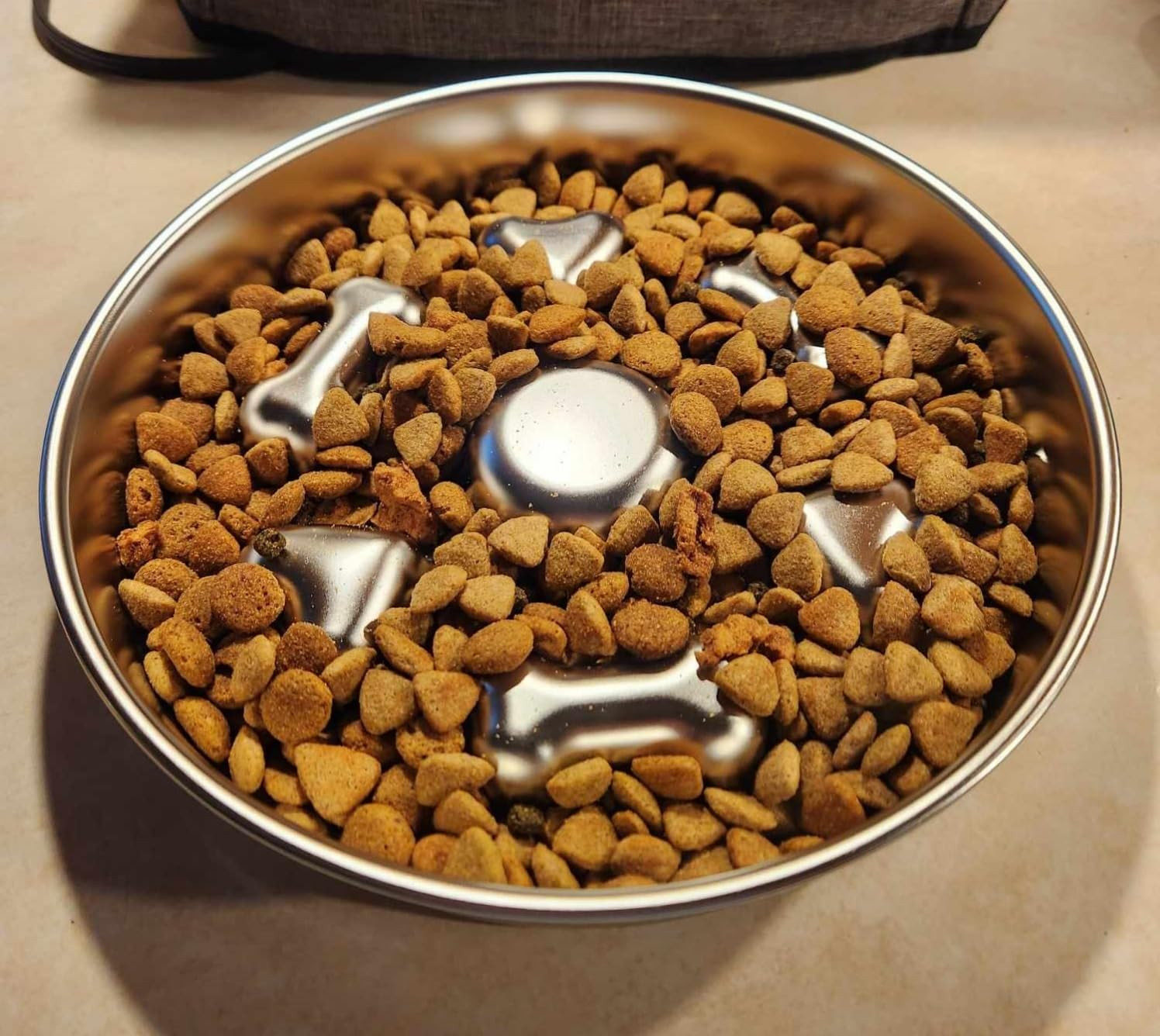 Slow Feeder Dog Bowls, 304 Stainless Steel Dog Slow Feeder Bowl 3.8 Cups Metal Dog Food Bowl with... | Amazon (US)