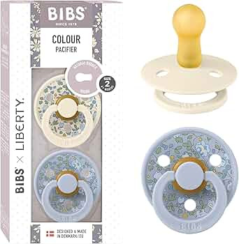 BIBS Liberty Pacifier | 2 Colour Natural Rubber Latex Soothers | BPA Free Dummy Pacifier | Round ... | Amazon (US)