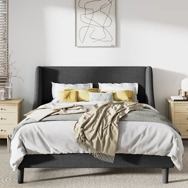 Bowdoin Upholstered Wingback Platform Bed | Wayfair North America