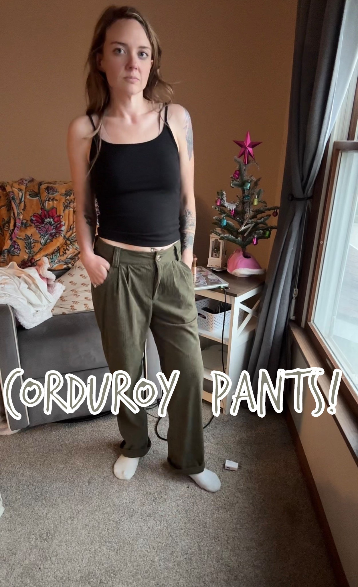 XS Halara corduroy pants, midrise, and they run big in the best way. These olive green corduroy trousers are super comfy, soft, and instantly became my new favorite pants. They’re versatile enough to dress up or down for winter outfits, casual fall looks, movie night with the kids, or workwear. I want them in all the colors because this fit is a closet upgrade.

#LTKootd #LTKFindsUnder50 #LTKmomlife