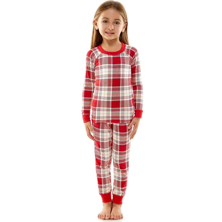 Derek Heart Classic Plaid Matching Family Christmas Pajama Set | Walmart (US)