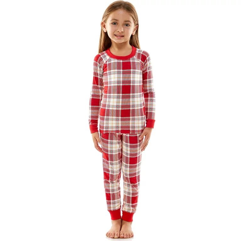 Derek Heart Classic Plaid Matching Family Christmas Pajama Set | Walmart (US)