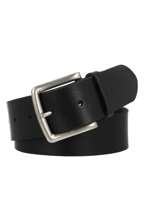 Frye Beveled Leather Belt in Black at Nordstrom, Size 32 | Nordstrom