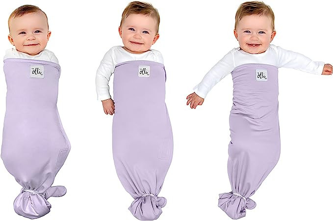 The Ollie Swaddle (Lavender) -- Helps to Reduce The Moro (Startle) Reflex -- Made from a Custom D... | Amazon (US)
